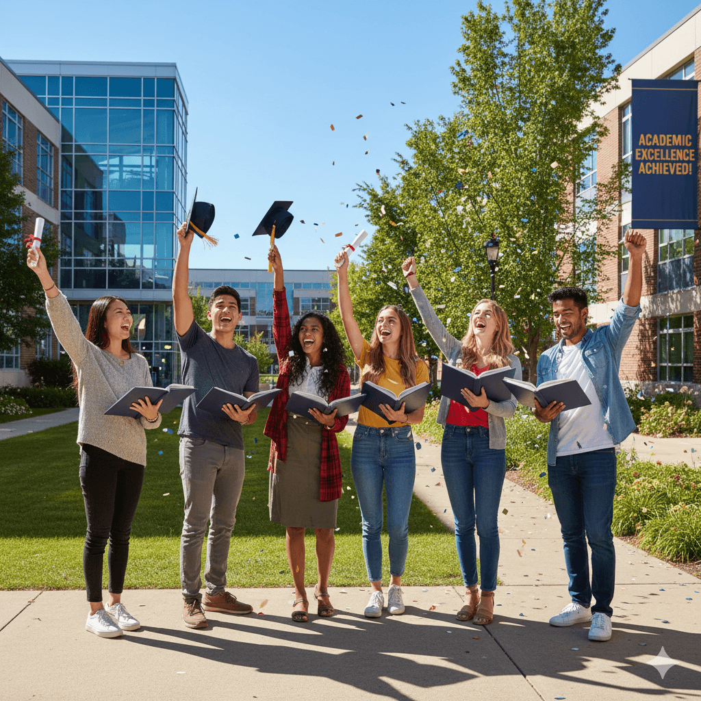 High Point University Scholarships 2026 – students celebrating academic success on campus