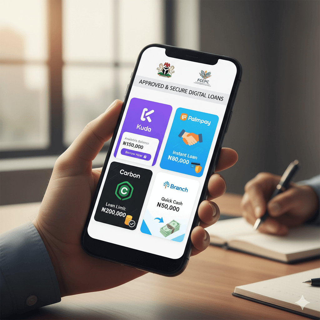 List of Loan Apps Approved by CBN and FCCPC showing safe digital loans on Nigerian apps